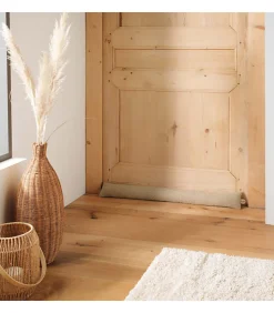 Bas de porte WOOLY 80 x 10 cm - Effet bouclette - Coloris Beige - 80x10cm - Beige