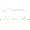 Bienvenue chez nos chats - Sculpture fil de fer 50-60 cm - Bijoux de mur