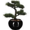 Bonsaï artificiel - pot en céramique - H36 cm - Atmosphera