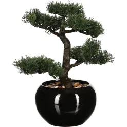 Bonsaï artificiel - pot en céramique - H36 cm - Atmosphera
