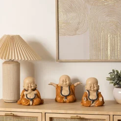 Bouddha Baya H.16cm résine assorti- Noir- Atmosphera