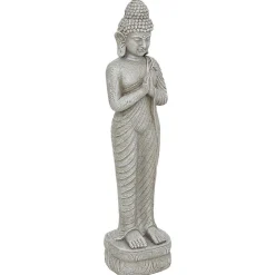 Bouddha déco extérieur Sakin H.100cm magnésie gris - Atmosphera