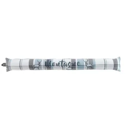 Boudin Bas de Porte "Megève" 80cm Bleu & Gris