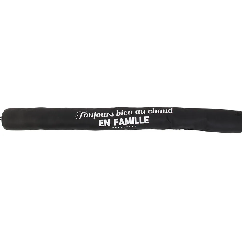 Boudin de porte 80 cm EN FAMILLE Noir Toujours bien au chaud