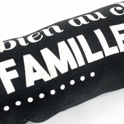 Boudin de porte 80 cm EN FAMILLE Noir Toujours bien au chaud