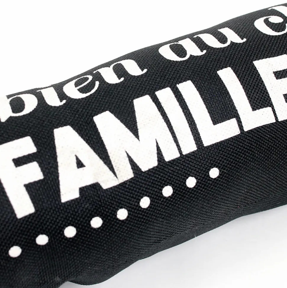 Boudin de porte 80 cm EN FAMILLE Noir Toujours bien au chaud