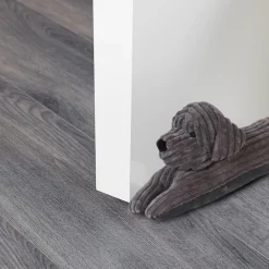 Boudin de porte 80 cm WOOF 100% polyester petit chigris velour cottelé