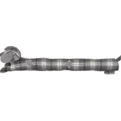 Boudin de porte en polyester motif quadrillés collection DOG RETRO gris