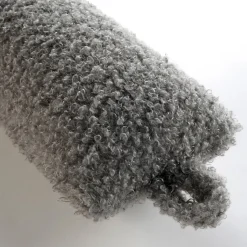 Boudin de Porte imitation fourrure Bouclette Wooly (80x10 cm - Gris)