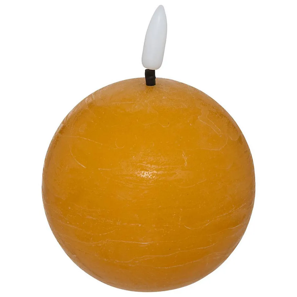 Bougie boule à led Molia D12cm jaune - Atmosphera