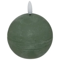 Bougie boule à led Molia D12cm vert foncé - Atmosphera