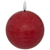 Bougie boule LED Molia D.10cm rouge - Atmosphera