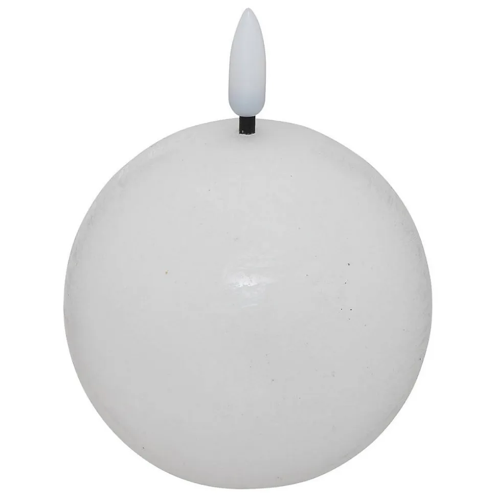 Bougie boule LED Molia D.8cm blanc - Atmosphera