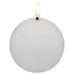 Bougie boule LED Molia D.8cm blanc - Atmosphera