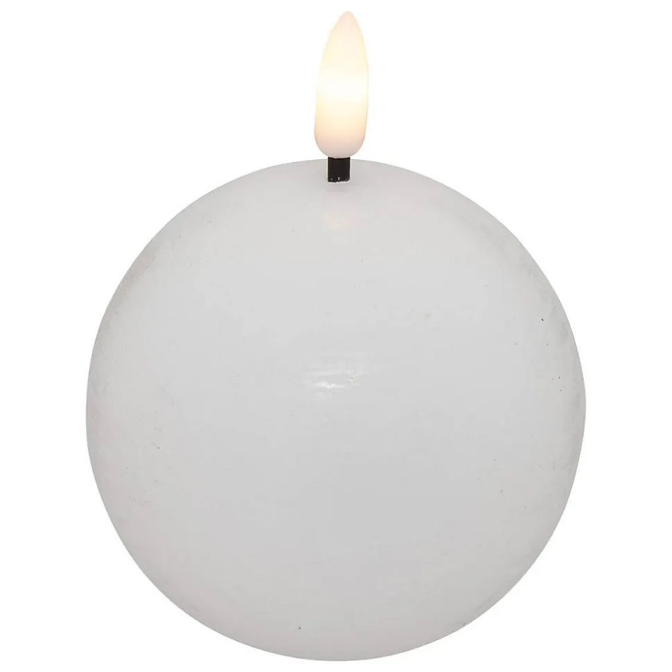 Bougie boule LED Molia D.8cm blanc - Atmosphera