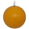 Bougie boule LED Molia D.10cm jaune - Atmosphera