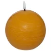 Bougie boule LED Molia D.8cm jaune - Atmosphera