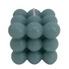 Bougie carrée à boules coloris verte l.5,5 x H.5,5 cm Ormani