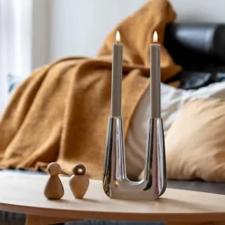 Bougie conique LED 16 cm 2 pièces.