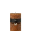 Bougie cylindrique caramel L10xl10xH15cm