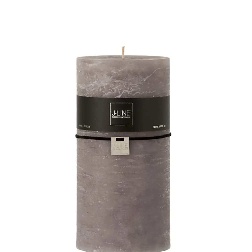 Bougie cylindrique gris foncé L10xl10xH20cm