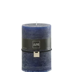 Bougie cylindrique 120H bleu 10x10x15 cm