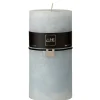 Bougie cylindrique 140h bleu clair 10x10x20 cm