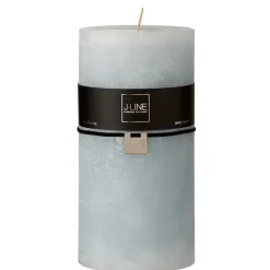 Bougie cylindrique 140h bleu clair 10x10x20 cm