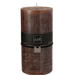 Bougie cylindrique 140H marron 10x10x20 cm