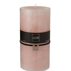 Bougie cylindrique 140H rose 10x10x20 cm