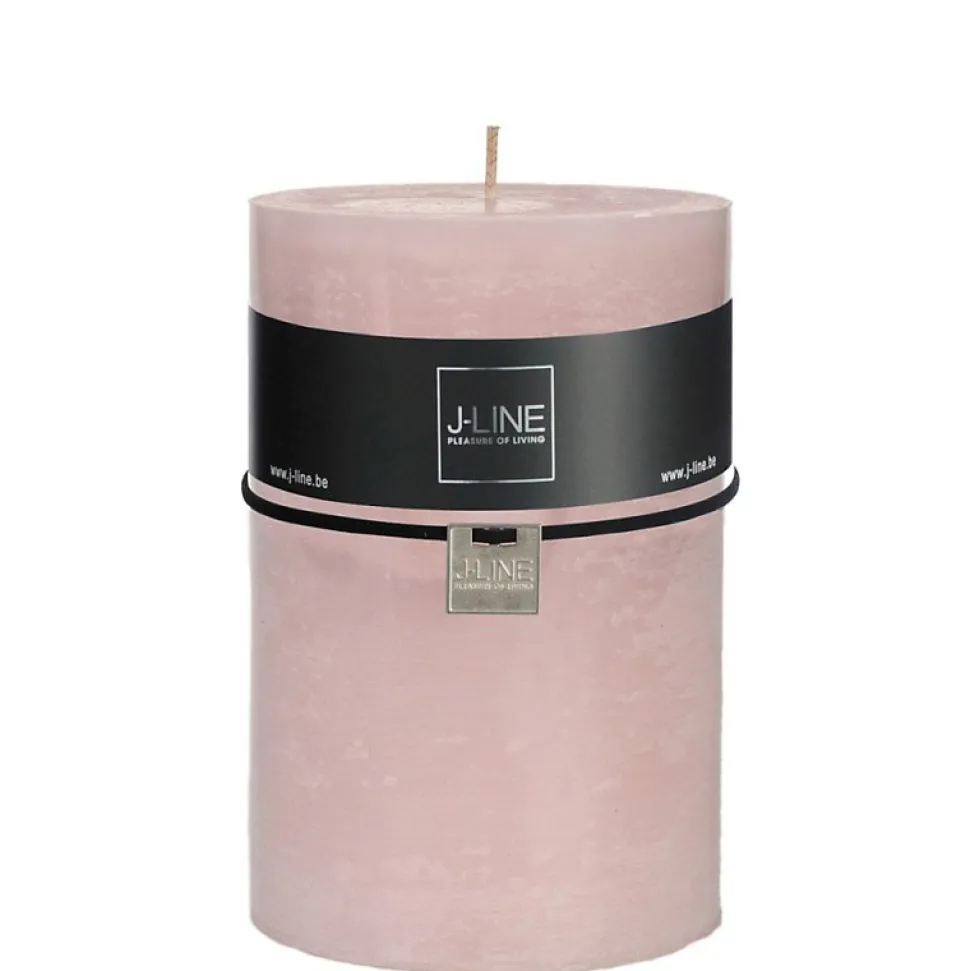 Bougie cylindrique 120H rose 10x10x15 cm