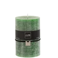 Bougie cylindrique 110H vert 10x10x15 cm