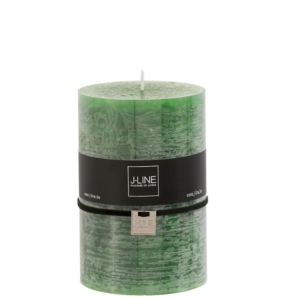 Bougie cylindrique 110H vert 10x10x15 cm