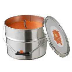 Bougie extérieure dans pot de peinture orange 135H