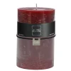 Bougie 120H en Paraffine rouge 10x10x15 cm