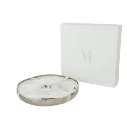Bougie parfumée argent 36x36x5 cm