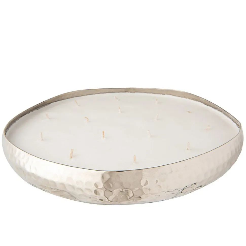 Bougie parfumée argent 36x36x5 cm