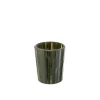 Bougie parfumée 50H dans pot en verre vert 12.5x12.5x15.5 cm
