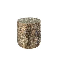 Bougie parfumée 80H dans pot en verre Bronze 17x17x20 cm