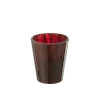 Bougie parfumée 60H dans pot en verre rouge 15.5x15.5x18.5 cm