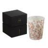 Bougie parfumée 68H dans pot en verre blanc - doré 12.5x12.5x15.5 cm
