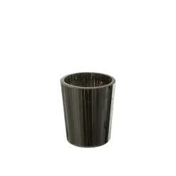 Bougie parfumée 50H dans pot en verre noir 12.5x12.5x15.5 cm