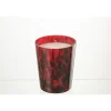Bougie parfumée 68h et verre rouge 13x13x16 cm