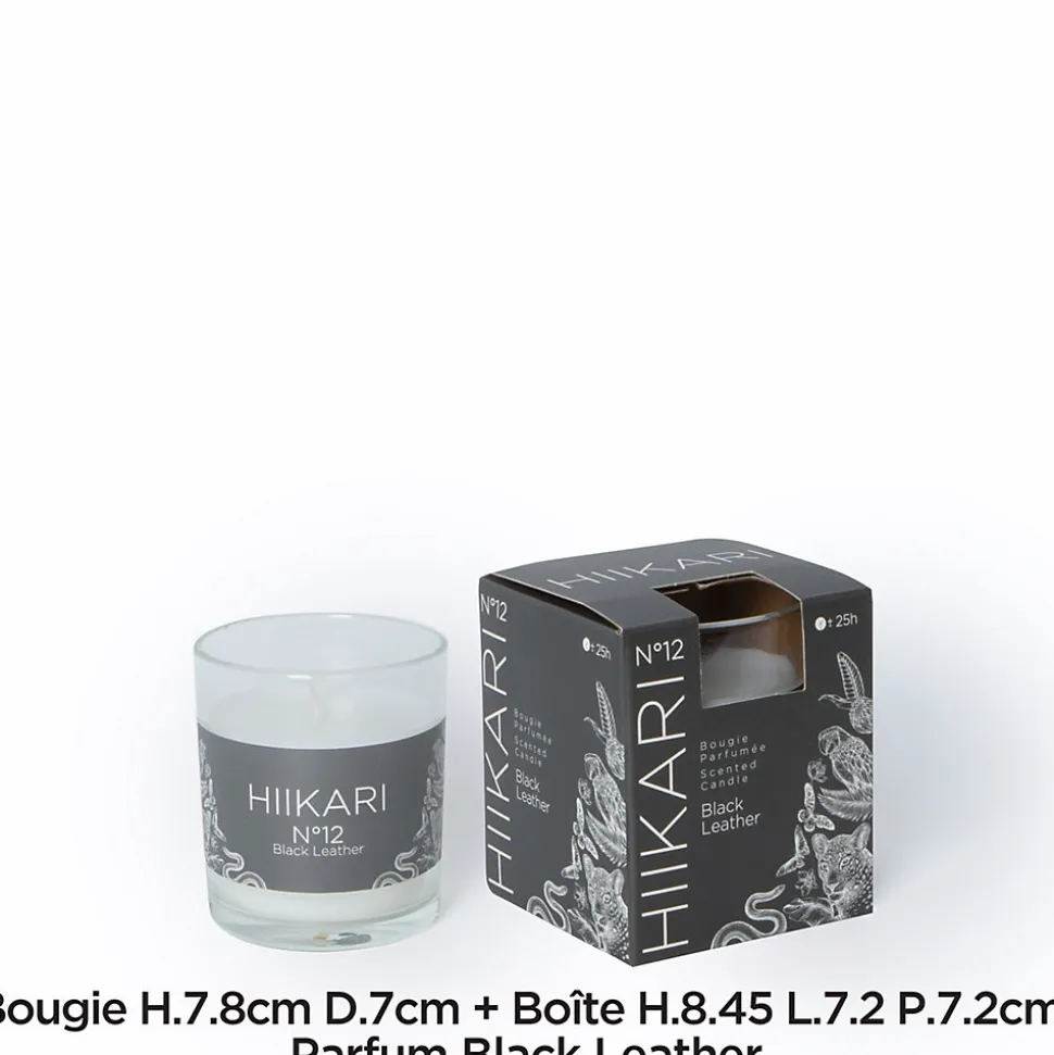 Bougie parfumée Sense black leather 110g JBY creation