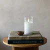 Bougie pilier en verre LED rechargeable Sia 7,5 x 15 cm