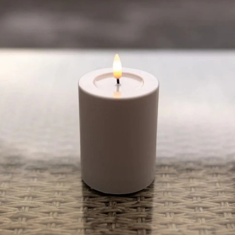 Bougie pilier LED Luca pour extérieur 7,5 x 10 cm