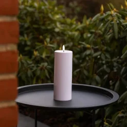 Bougie pilier LED Luca pour extérieur 7,5 x 20 cm