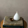 Bougie pilier LED rechargeable Sia, côtelée, 9 x 11 cm