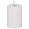 Bougie ronde LED Molia 7x13cm blanc - Atmosphera