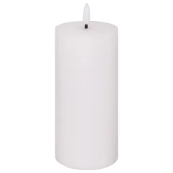 Bougie ronde LED Molia 7x18cm blanc - Atmosphera